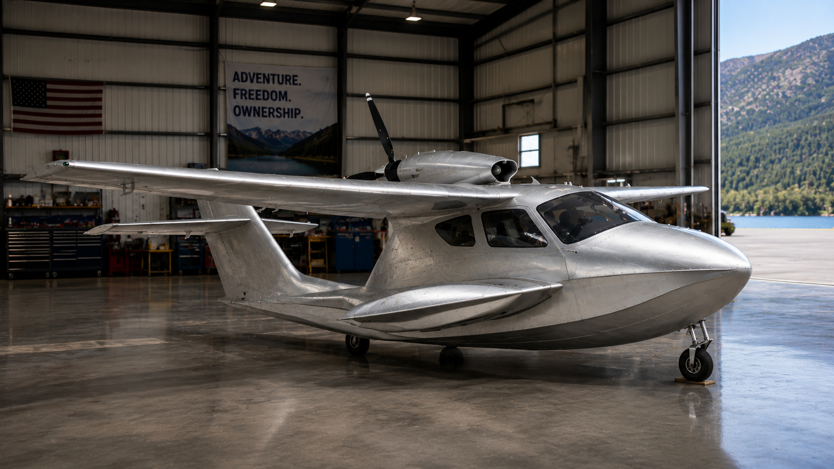 MERKAIR Marlin in a calm modern hangar